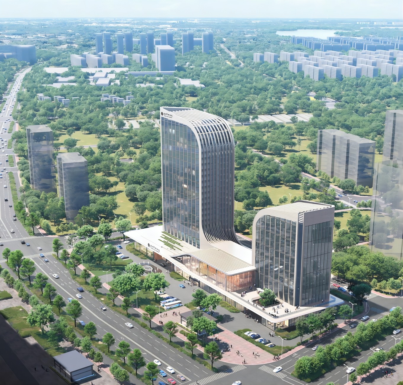 热烈祝贺：湖北汇鑫建设集团继武汉后官湖假日酒店又一力作—— 武汉中法新城铂尔曼酒店项目正式启动(图2)